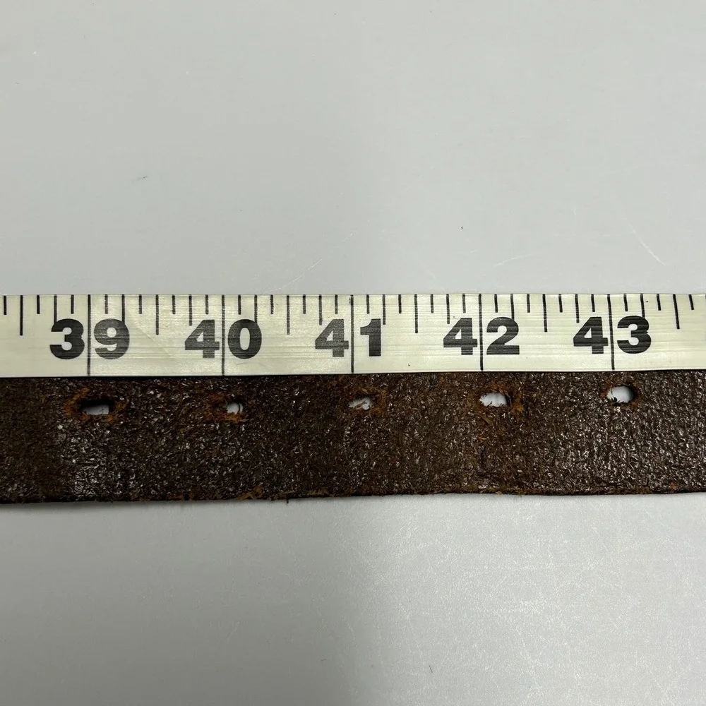 Levis Brown Leather Belt Mens Size 36 Brass Buckle 1.5
